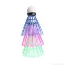 3pcs LED Glowing Light Up Plastic Badminton Shuttleco Colorful Lighting Balls Wh - £87.70 GBP