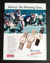 1994 Bulova Sportstime Watch Football Team Vintage Magazine Cut Print Ad - $9.99