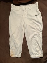 Nike Pro Softball Pants Dri-Fit Women&#39;s Size Medium White M - $22.00