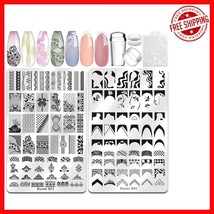 Deluxe Nail Art Stamping Kit - 2PCS French &amp; Lace Designs with Stamper &amp;... - $334.79 MXN