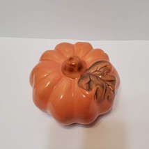 Ceramic Pumpkins, set of 3, Decorative Accents, Fall Decor, Orange and White image 4