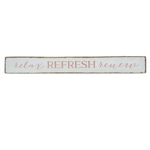 Spa Bath Accessories Rustic Wood Sign 16 x 2 Relax NWT - £6.66 GBP