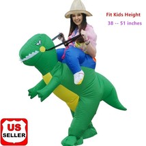 Inflatable Riding Dinosaur Costume - Fan Operated Halloween Costume - Kids Size - £23.72 GBP