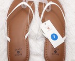 SHADE &amp; SHORE Women&#39;s Faux Leather Flip Flop Sandals &quot;CORAL&quot; (Size 7) BR... - $9.49