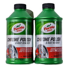 2 Pack Turtle Wax Chrome Polish &amp; Rust Remover Superior Cleaning Power 12oz - £20.45 GBP