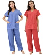 RH Women&#39;s Scrub Sets Uniform Medical Hospital Nursing V-Neck CargoPants... - £12.04 GBP