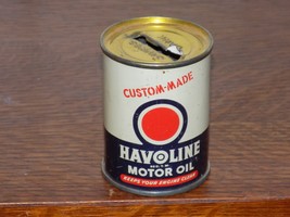 Vintage Havoline Motor Oil Tin Bank - $441.08 MXN
