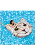 Giant Inflatable Island Pool Float Cat Face 58in x 53in (a) - £116.66 GBP