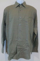 Cremieux Classics Size Large F15WX466 Olive Cotton New Mens Button Down Shirt - £54.43 GBP