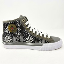 PF Flyer Center Hi Grey White Snowflake Mens Retro Casual Sneakers PM12OH7P - £43.21 GBP