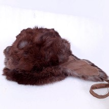 Vintage North King Trapper Hat Natural Rabbit SMALL fur brown JJ Seifter &amp; Sons - £11.80 GBP