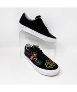 Vans Unisex Black Canvas Embroidered Lace up Skate Style Sneakers, Size 7.5 - $530.00 MXN
