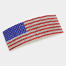 Crystal USA flag hair barrette - £11.23 GBP