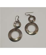 Sterling double circle dangle earrings - $61.54 CAD