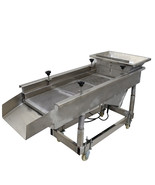  220V Full Stainless Steel Linear Vibrating Screen with 6mm Mesh  - $2,133.04 CAD