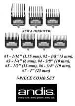 Andis Metal Clip Detachable Clipper Guide Guard Comb Set*Fit Ultraedge 000 Blade - £28.83 GBP