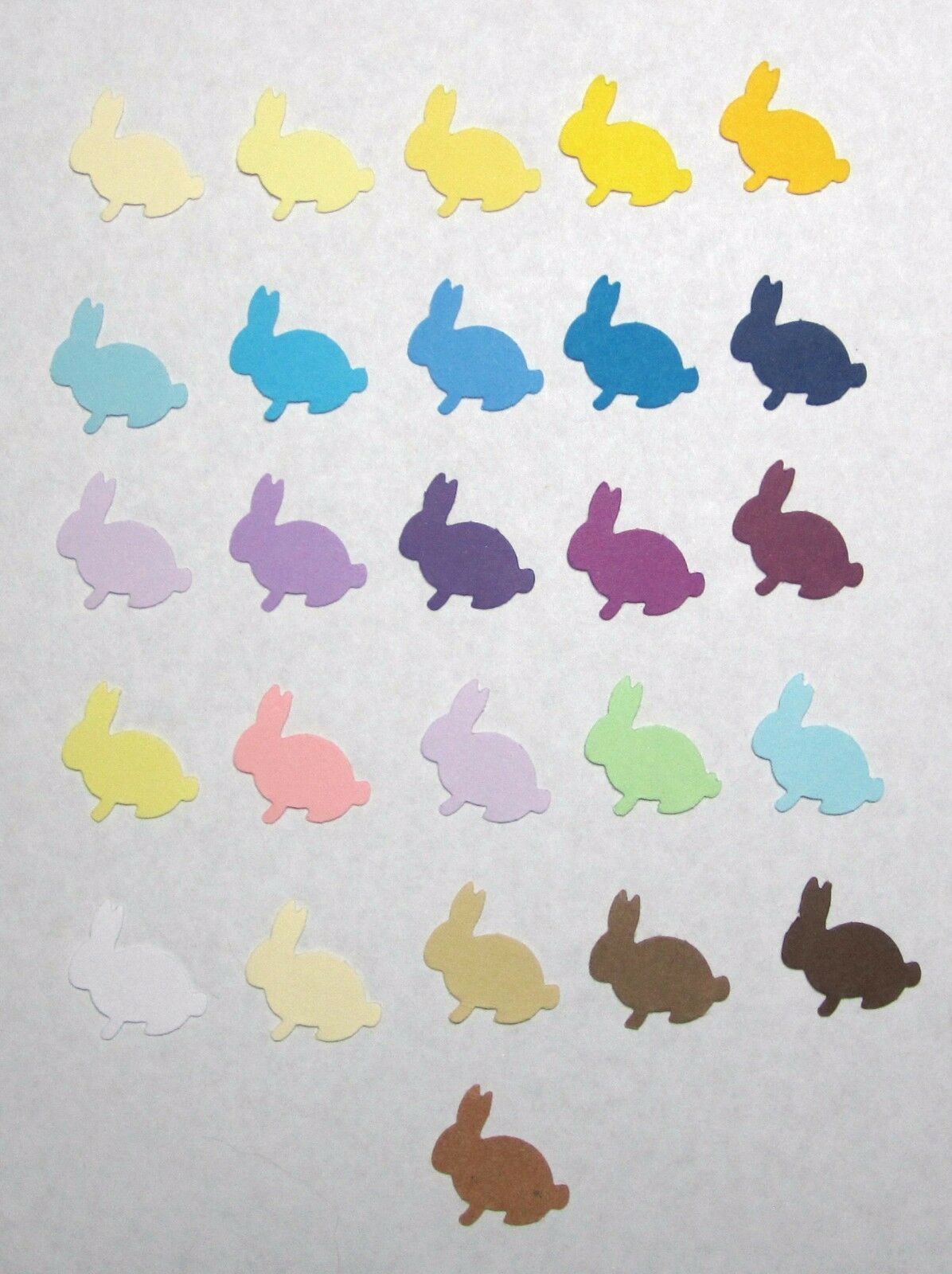 TINY or MEDIUM BUNNY RABBIT Set Lot of 60 pieces Punch Cutouts punch-out... - $6.59+