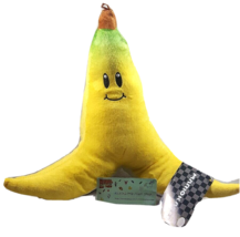 RARE Nintendo Super Mario Kart 11” Mocchi Mocchi Banana Peel Stuffed Plu... - $14.80