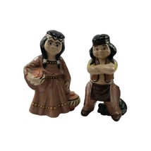 Vintage Native American Girl and Boy Figures by Bryon Molds - £12.43 GBP