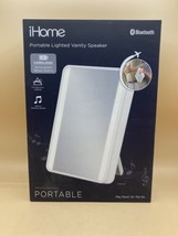 iHome Portable Vanity Mirror with Bluetooth Audio LED Lighting NEW - $21.77