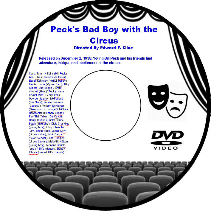Peck's Bad Boy with the Circus 1938 DVD Movie Comedy Tommy Kelly Ann Gillis Edga