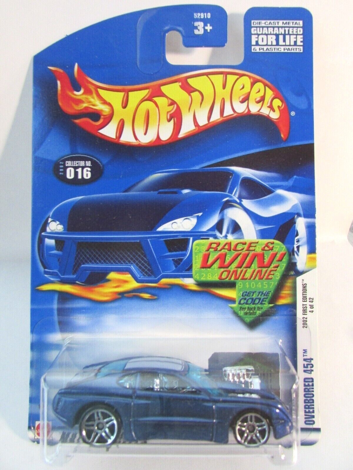 Primary image for MATTEL 52910 HOT WHEELS DIECAST CAR OVERBORED 454 BLUE COLLECTOR 016 LotD