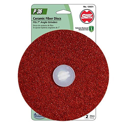 Shopsmith Fiber Discs 2-Pack Aluminum Oxide 7-in 36-Grit Sanding Wheel - $29.28