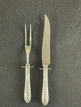 Vintage Whiting &amp; Co Carving Set Sterling &amp; Stainless Lily Pattern - £87.92 GBP