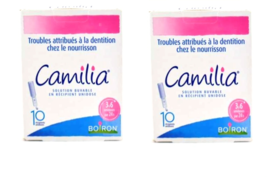 2 PACK Boiron Camellia solution for teething 1 ml x 10 single-use packages - £23.88 GBP