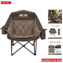 Heavy-Duty Padded XL Camping Chair with Cup Holder &amp; Cooling Bag - 400lbs - $232.60
