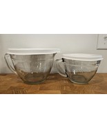 The Pampered Chef Glass Batter Measuring Bowls w/Lids Spout 1 &amp; 2 Qt 4 &amp;... - £36.34 GBP