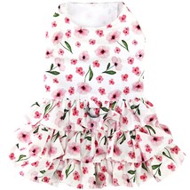 Pink Blooms and Ruffles Cotton Spring Wildflower Dress with Matching Lea... - $31.99