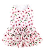 Pink Blooms and Ruffles Cotton Spring Wildflower Dress with Matching Lea... - $31.99