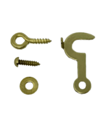 Hook &amp; Eye Latch 1-1/4” Brass Plated Steel 4 pc Set For Wood Clock Cases... - $71.23 MXN