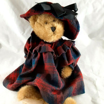 Vintage Boyd&#39;s Collection Bear JB Bean Series Christmas Tartan Dress 1985-1997 - £15.97 GBP