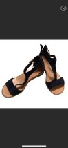 Kenneth Cole Navy blue faux Suede strap Sandals Sz 8 M - £22.24 GBP