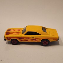 2016 Hot Wheels &#39;69 Dodge Charger HW Flames 5SP Yellow 1:64 Loose Car - £1.49 GBP