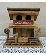 Train station wooden birdhouse - $25.24