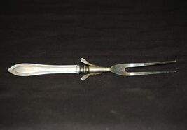 Silverplate Two Tine Meat Fork Kitchen Utensil Serving Tool Silver Plate... - $19.79
