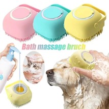 Pet Bathing Brush Soft Silicone Massager Shower Gel Bathing Brush Clean ... - £6.61 GBP