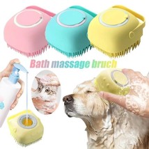 Pet Bathing Brush Soft Silicone Massager Shower Gel Bathing Brush Clean ... - £6.58 GBP