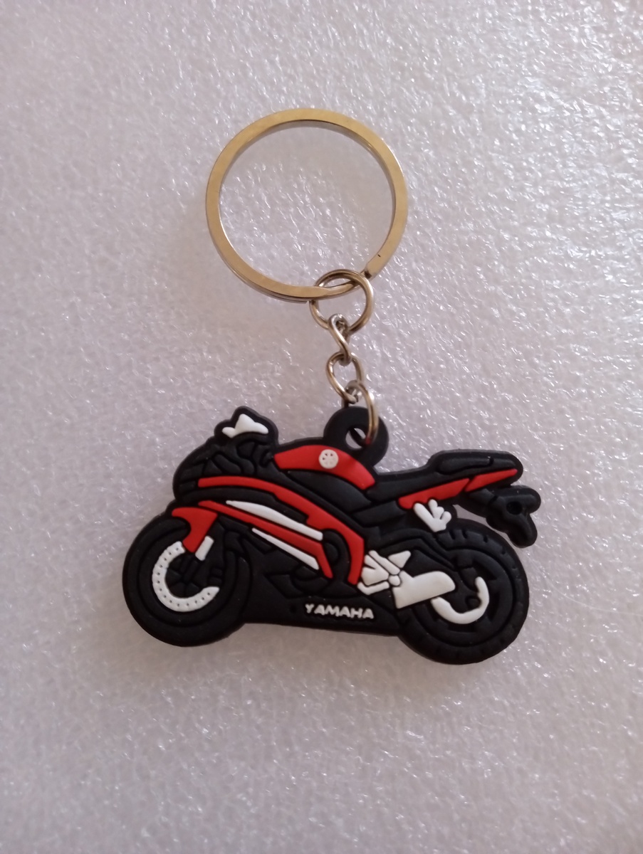 Yamaha Motorcycle Rocket Vinyl Red/White Keychain Key Accessories Novelt... - $14.99