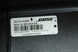 2003-2008 INFINITI FX35 FX45 BOSE AUDIO REAR SUBWOOFER SPEAKER H1894 image 11