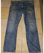 Polo Ralph Lauren Jeans Men&#39;s 40x30 Varick Slim Fit 625 Blue Denim Zip Fly - $677.40 MXN