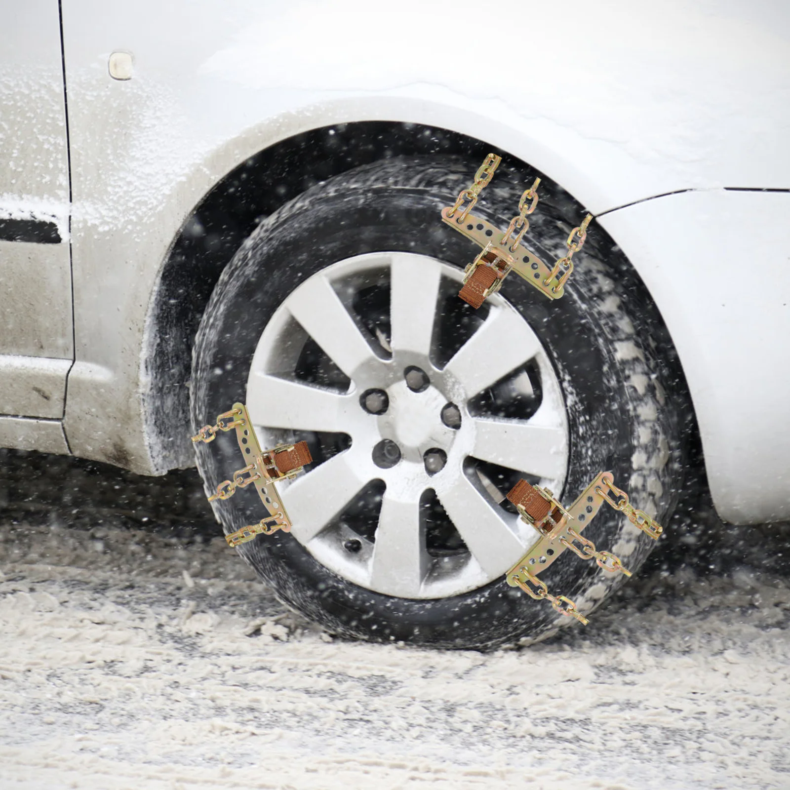 Auto Snow Chain - Metal Cable Anti-Skid Tire for Pickup Truck in Mud and Snow - £21.80 GBP
