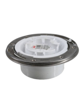 Fast Set 4&quot; PVC Hub Spigot Toilet Flange With Test Cap And Stainless Steel Ring - £8.13 GBP