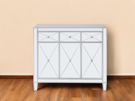 40&quot; Silver Glass Three Drawer Sideboard with Three Doors - $35,775.99 MXN