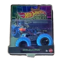 2025 Hot Wheels Monster Trucks Glow in the Dark Skelesaurus Black Rare New - $351.27 MXN