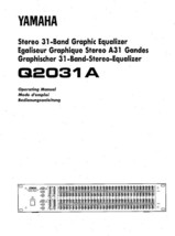 Yamaha Q-2031-A Equalizer Owners Manual - $22.24