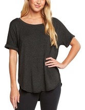 Nuovo Matty M Donna &#39; Manica Corta Comodo Camicia Antracite - $84.43 MXN